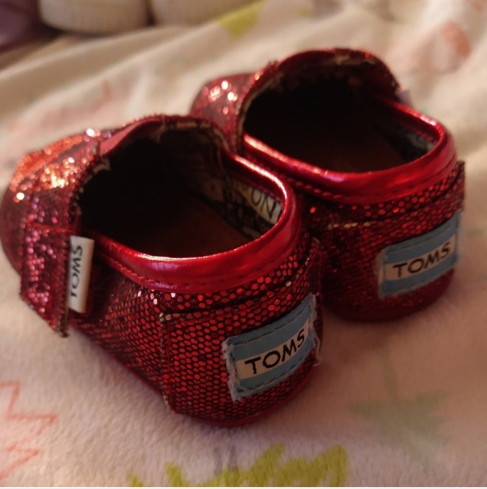 Tom's Glitter red Shoes